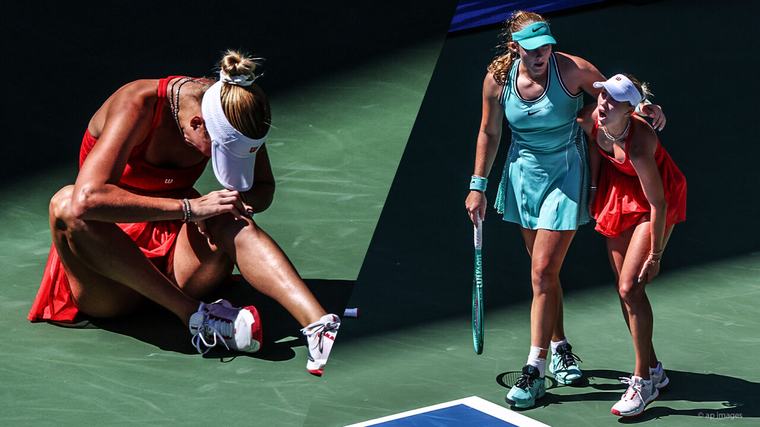 einde 2 1 US Open De tranen spraken boekdelen: Oostenrijkse moet US Open verlaten na blessure en krijgt hartverwarmende steun