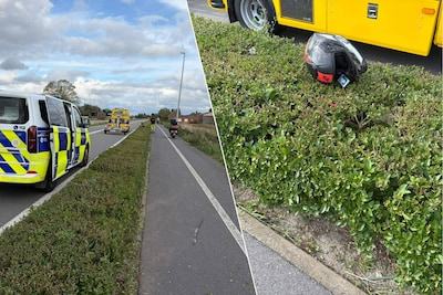 Motard (40) uit Blankenberge in kritieke toestand na val in gracht in Gistel
