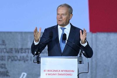 Poolse premier Donald Tusk: "Brand in dronefabriek was geval van sabotage"