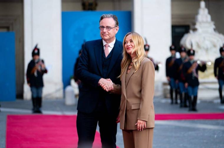 À Rome, De Wever et Meloni affichent leur entente : « L’Europe doit renforcer sa frontière sud »